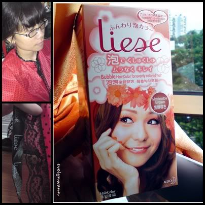 liese bubble hair color glossy brown. [Liese Bubble Hair Color